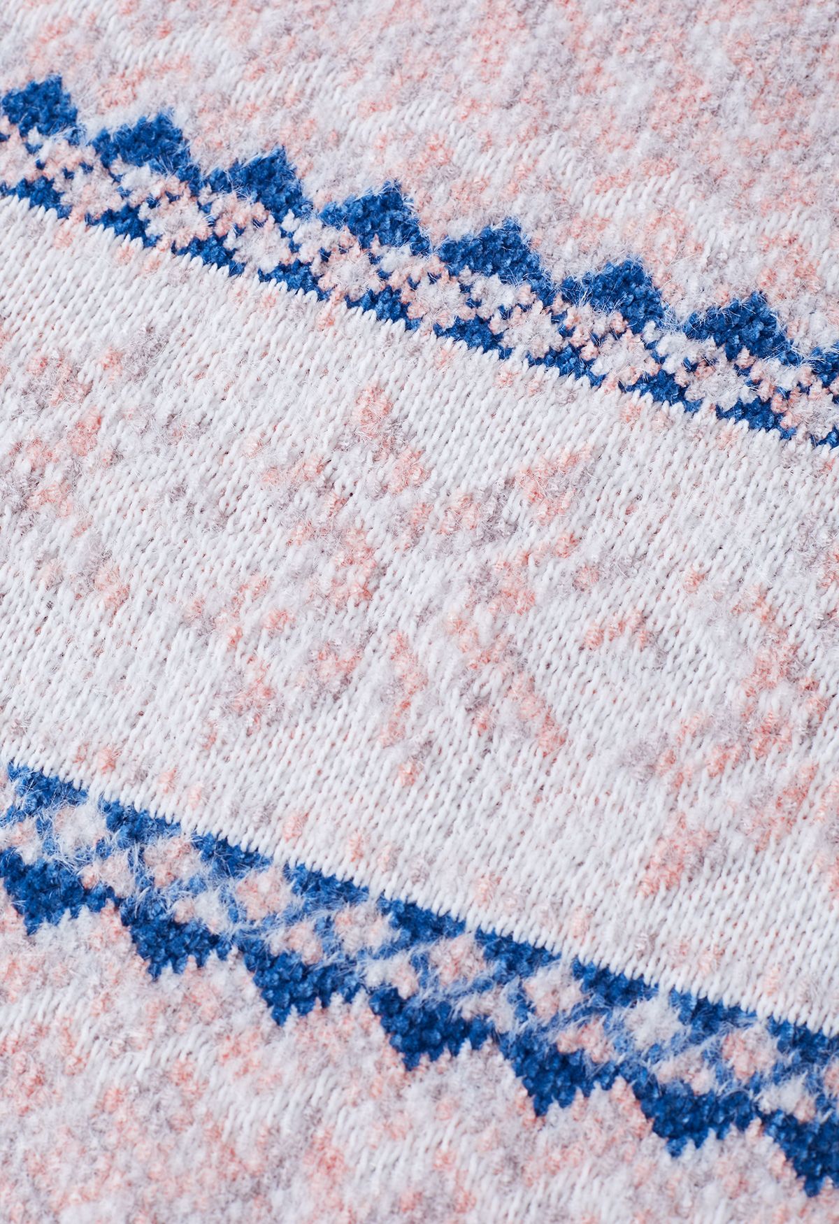 Suéter felpudo de malha urze com padrão de floco de neve