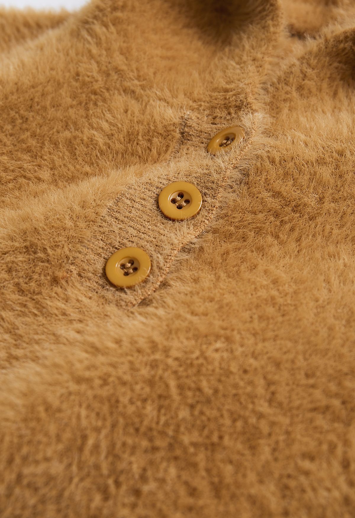 Suéter de malha felpudo de ursinho fofo com capuz bege para crianças