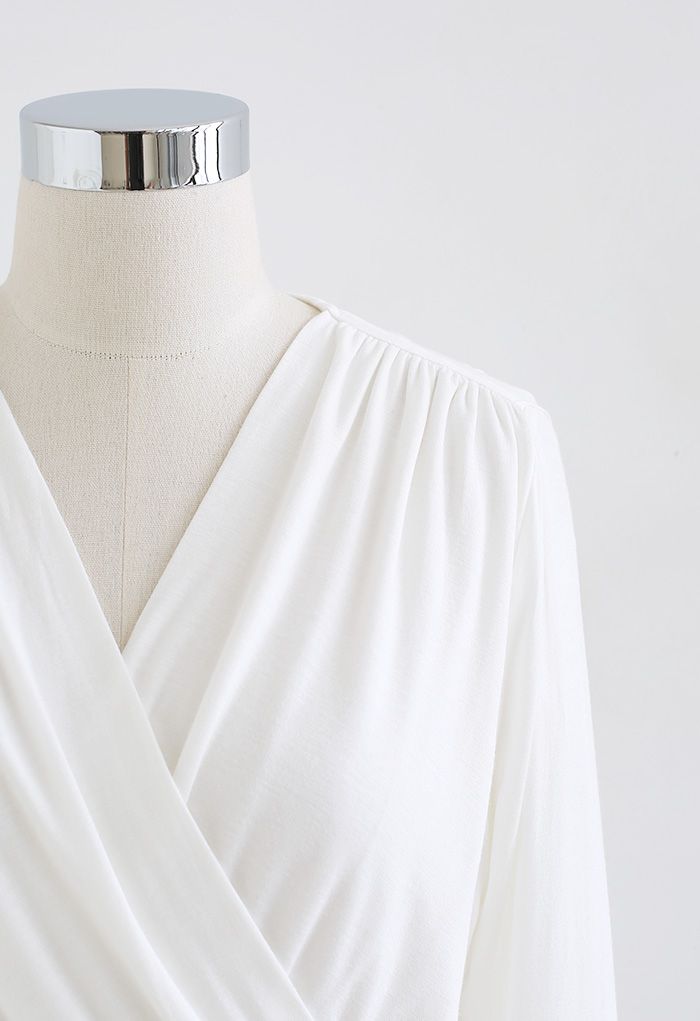 Blusa de algodão ultramacia em branco