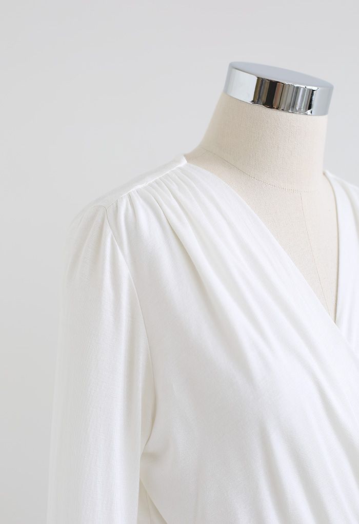 Blusa de algodão ultramacia em branco