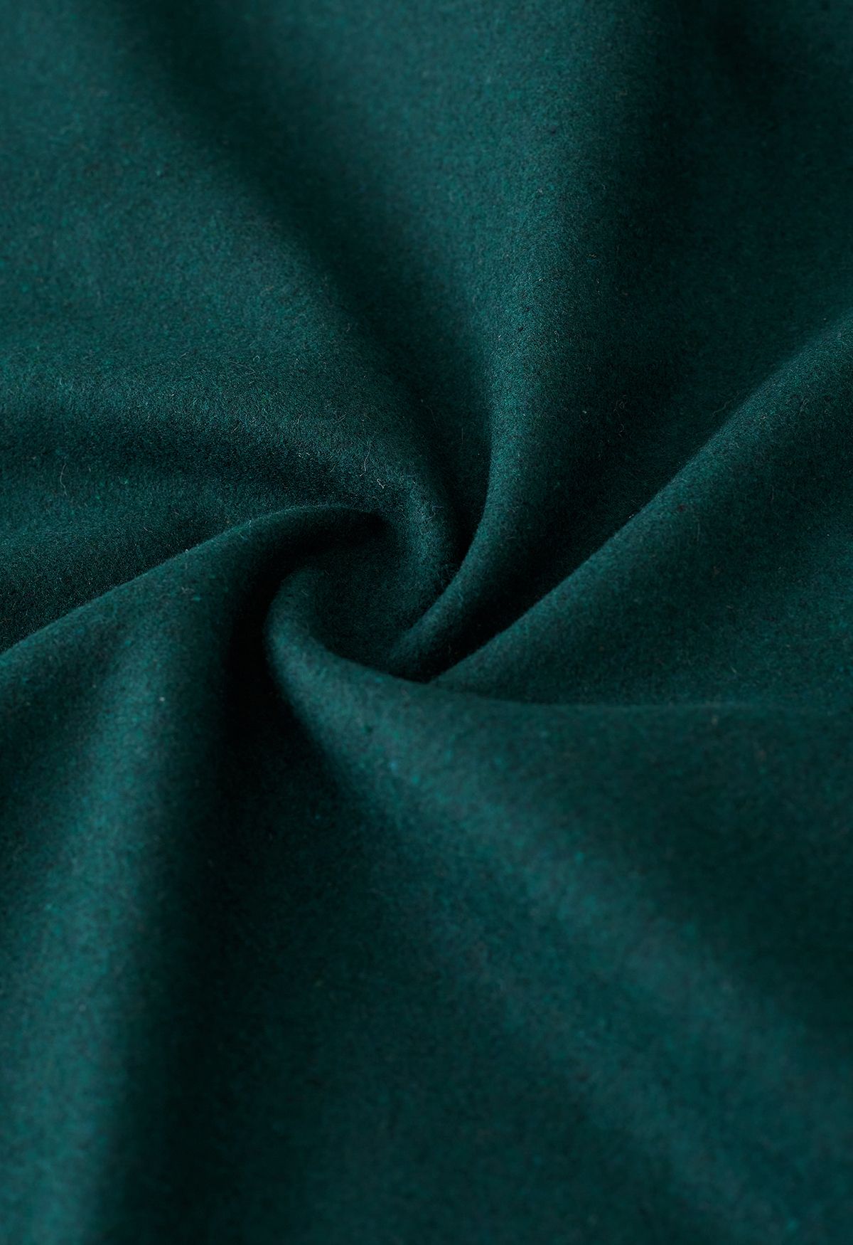 Casaco de mistura de lã com abertura frontal Free Myself em esmeralda