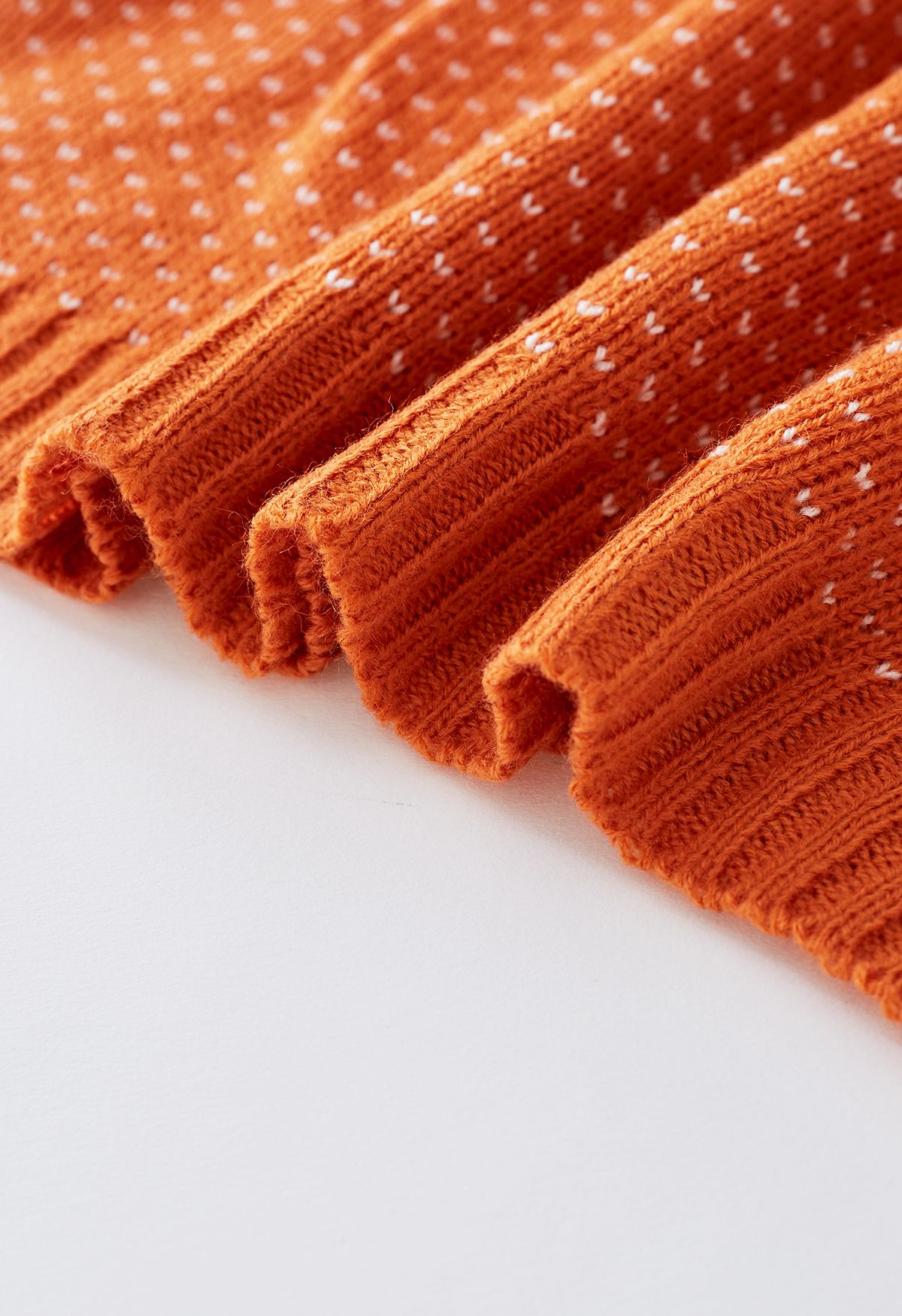 Lindo suéter de malha de mangas compridas Ghost em laranja