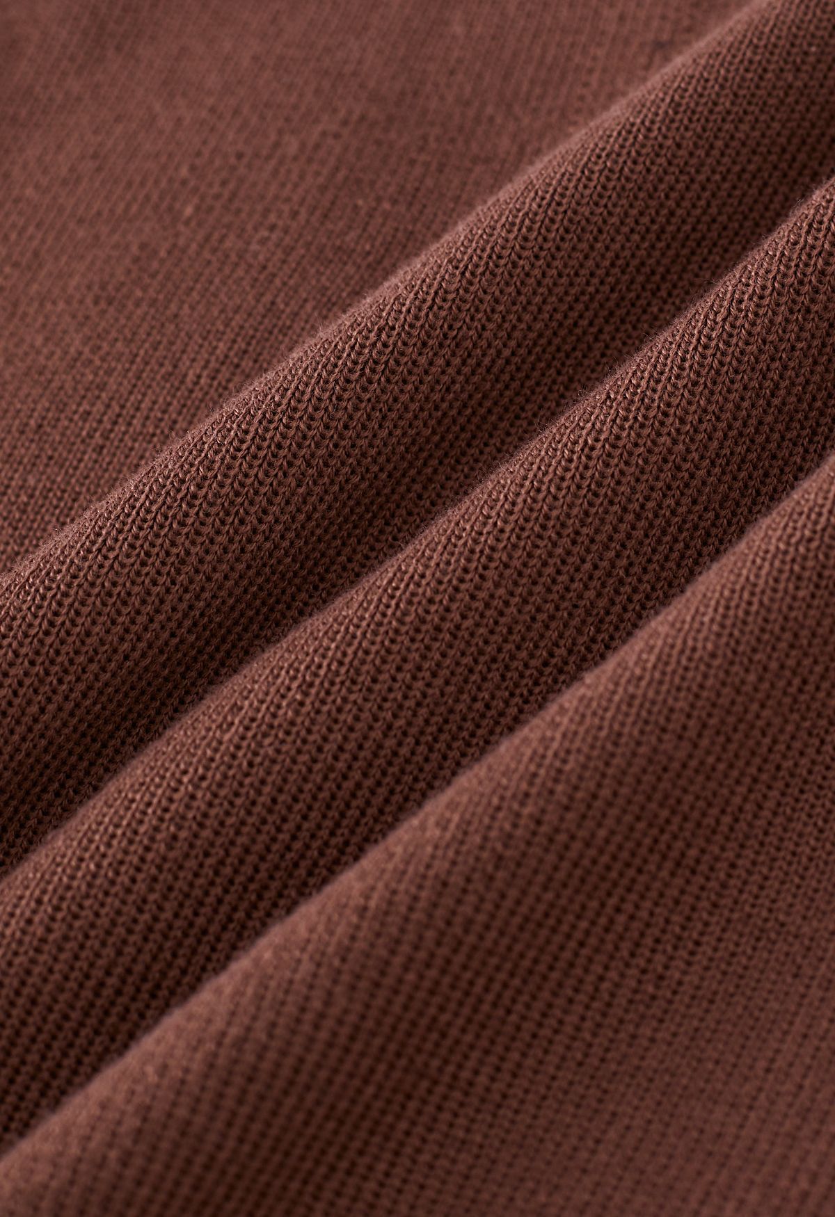 topo cortado de tricô com laço self-tie em marrom