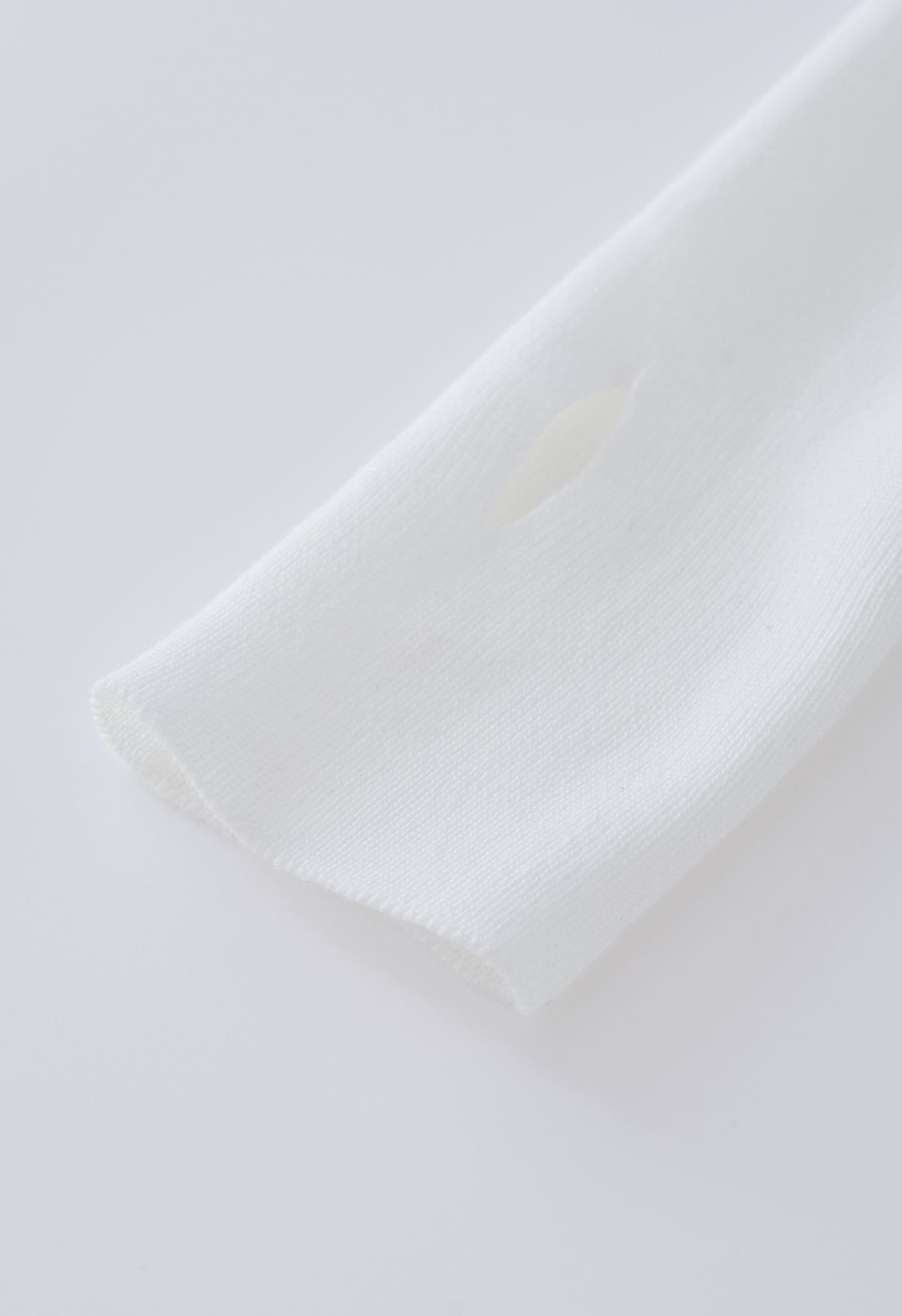 topo cortado de tricô com laço self-tie em branco