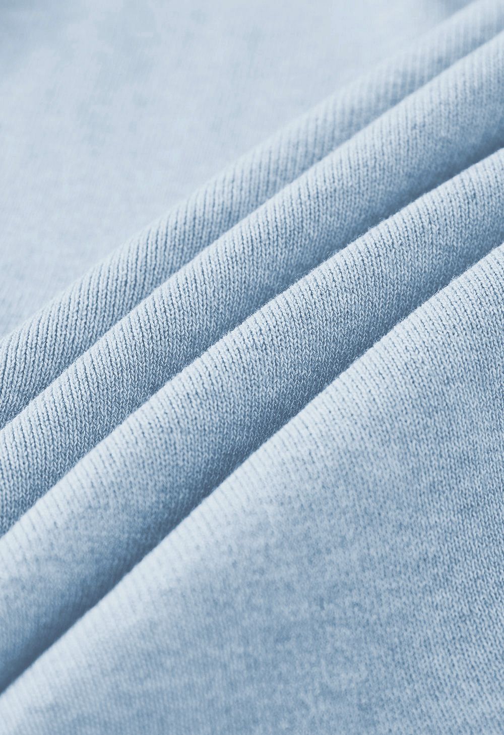 Cardigan de tricô com lapela larga na cintura em azul bebê