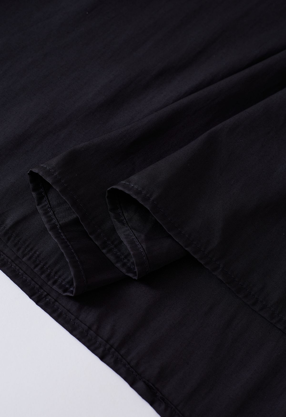 Cutout Neckline Knit Spliced Dress in Black
