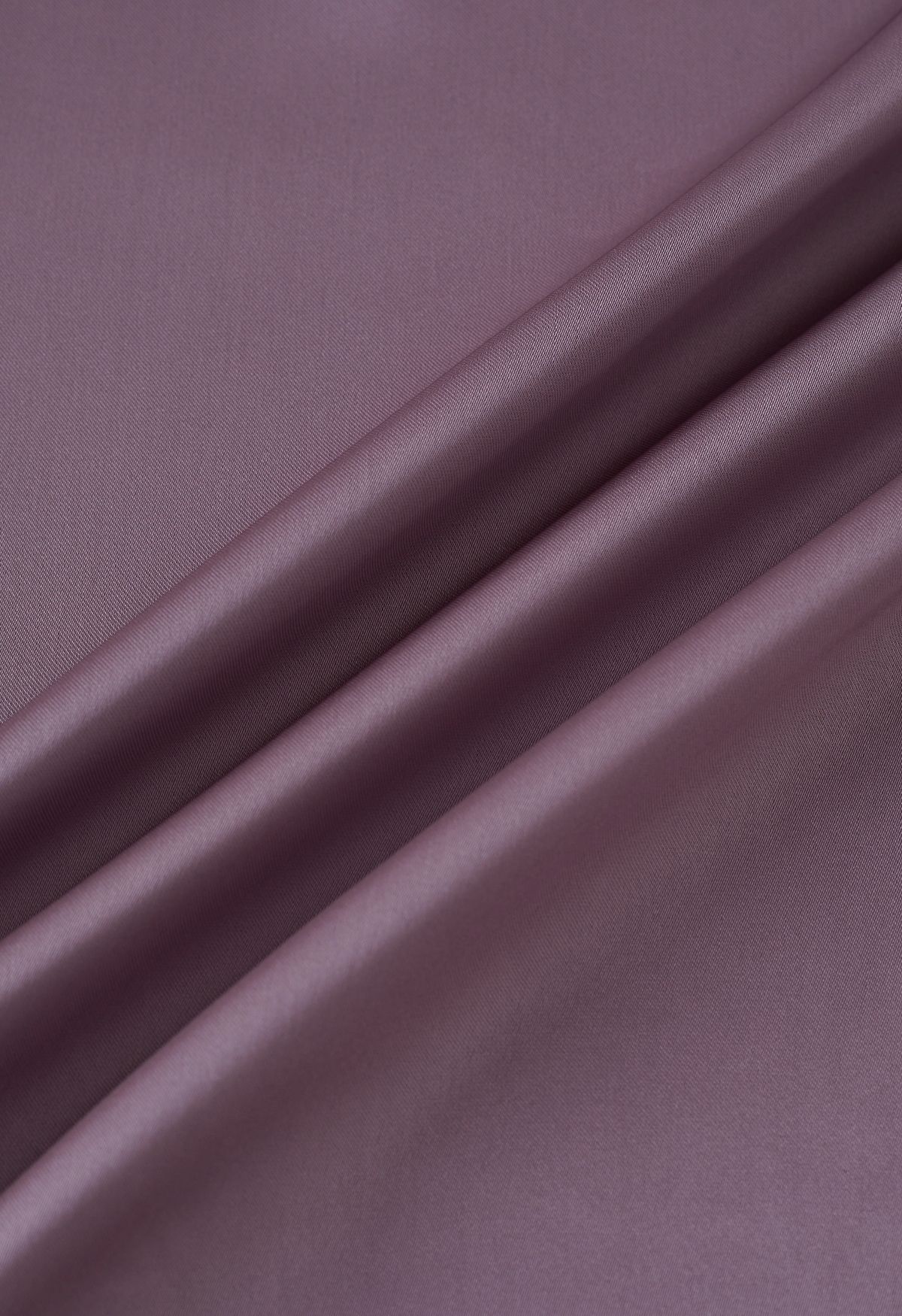 Elastic Drawstring Waist Satin Maxi Skirt in Purple